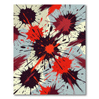 Abstract Red Black Splash Splatter Rug