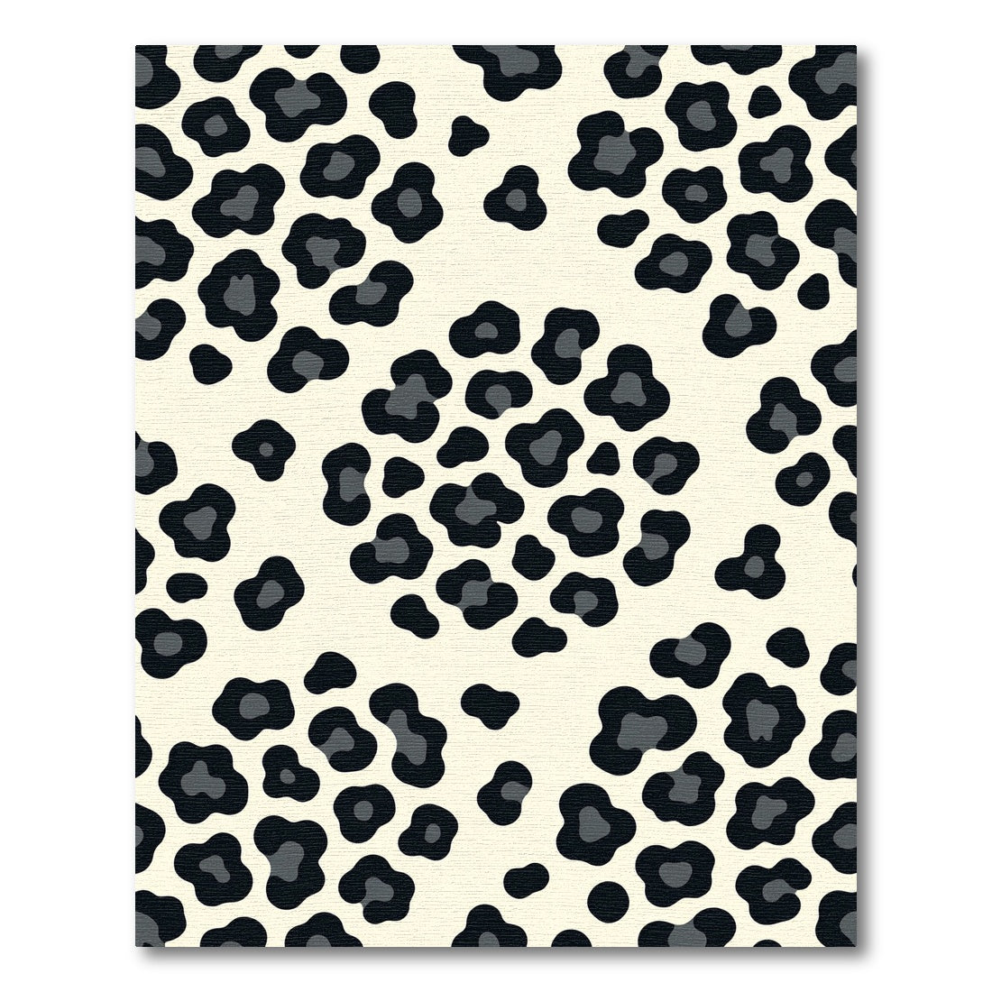 Modern Monochrome Leopard Spot Area Rug