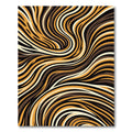 Abstract Earthy Tones Flowing Wave Rug