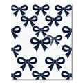 Elegant Navy Blue Ribbon Bows Rug