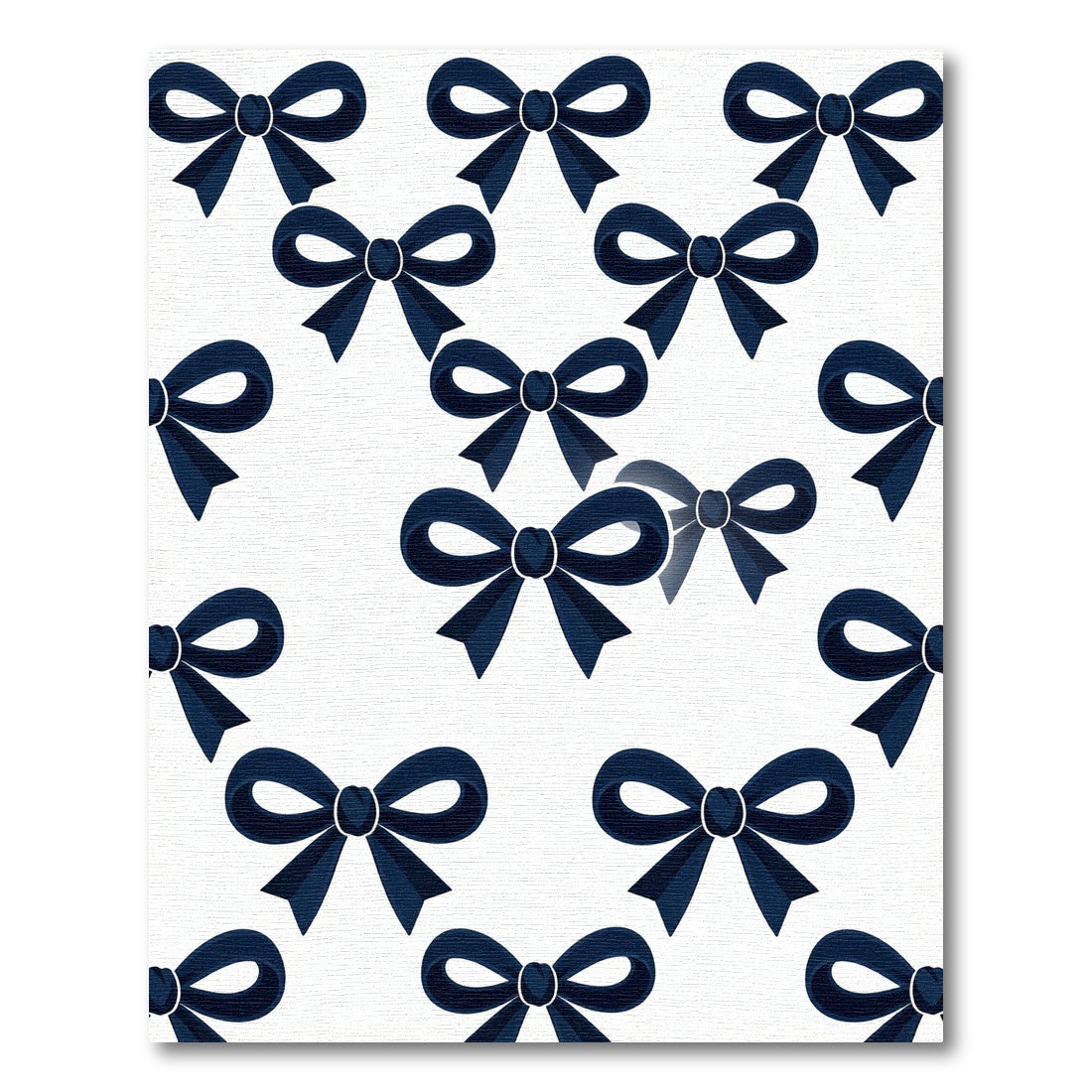 Elegant Navy Blue Ribbon Bows Rug