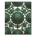 Emerald Vintage Filigree Medallion Rug