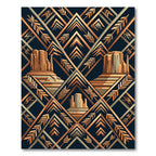 Art Deco Southwestern Copper Mesa Rug