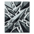 Geometric Monochrome Shard Abstract Rug