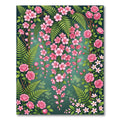 Lush Pink Hanging Cherry Blossom Garden Rug