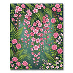 Lush Pink Hanging Cherry Blossom Garden Rug