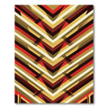 Chevron Red Gold Geometric Rug