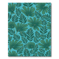 Turquoise Tropical Palm Leaves Rug