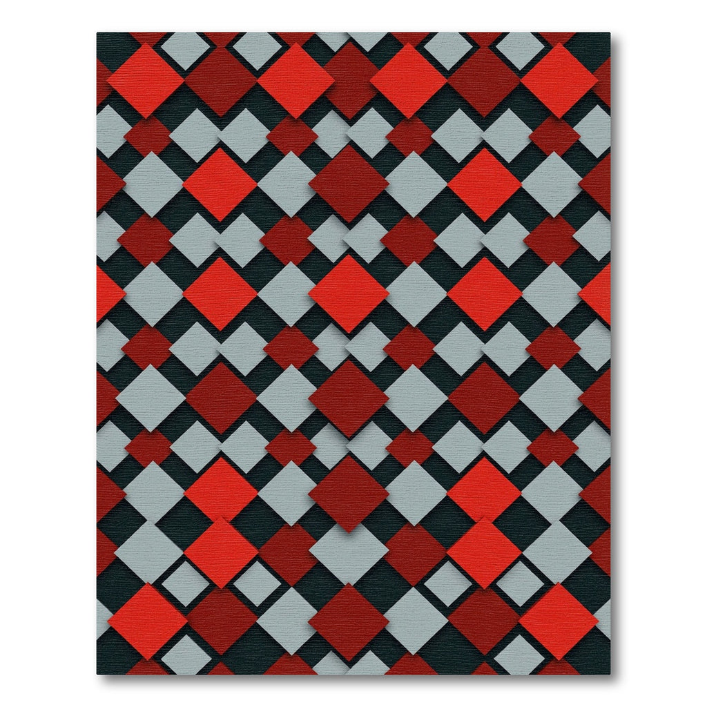 Three Tone Diamond Interlock Rug