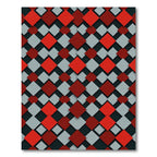 Three Tone Diamond Interlock Rug