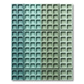 Gradient Seafoam Teal Square Grid Rug