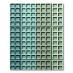 Gradient Seafoam Teal Square Grid Rug