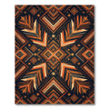 Terracotta Orange Abstract Geometric Rug