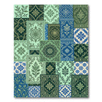 Vintage Patchwork Floral Medallion Collection Rug