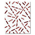 Minimalist Red Dash Confetti Accent Rug