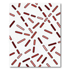 Minimalist Red Dash Confetti Accent Rug
