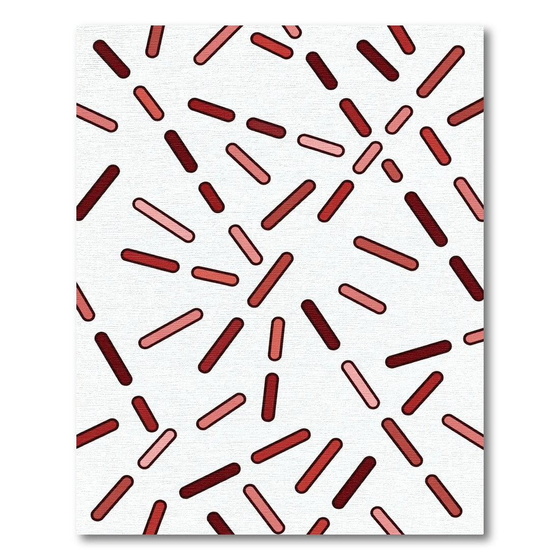 Minimalist Red Dash Confetti Accent Rug