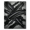 Bold Black Ink Splatter Brushstrokes Rug