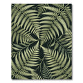 Lush Green Botanical Fern Rug