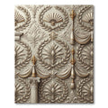 Ornate Gold Laurel Fan Garland Rug
