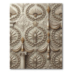 Ornate Gold Laurel Fan Garland Rug