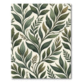 Lush Emerald Botanical Leaf Woven Rug