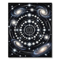 Cosmic Swirl Galaxy Star Mandala Rug