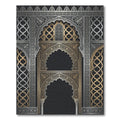 Ornate Silver and Gold Archway Rug