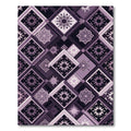 Purple Starburst Mosaic Diamond Rug