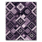 Purple Starburst Mosaic Diamond Rug