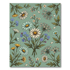 Whimsical Wildflower Bouquet Field Garden Rug