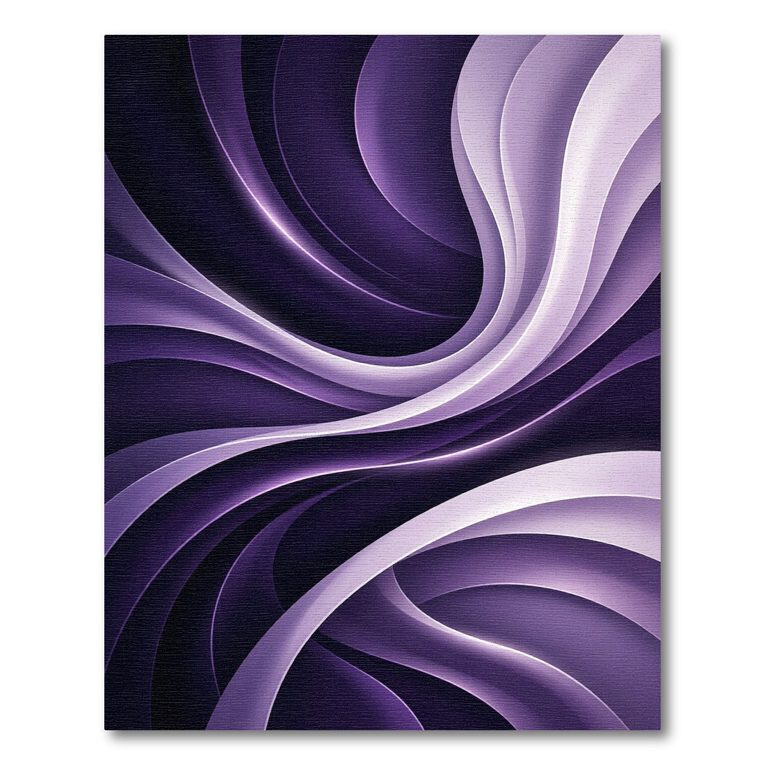 Modern Liquid Purple Abstract Swirl Rug