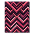 Geometric Chevron Peaks in Magenta Pink Rug