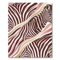 Pink and Gold Zebra Stripe Wave Rug