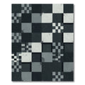 Monochromatic Abstract Geometric Pixel Checkered Rug
