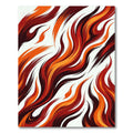 Fiery Crimson Orange Swirl Rug