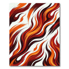 Fiery Crimson Orange Swirl Rug