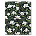 White Magnolia Branch Garden Rug