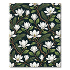 White Magnolia Branch Garden Rug