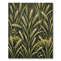 Golden Wheat Stalks Botanical Illustration Rug