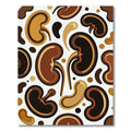 Earthy Brown Kidney Bean Shapes Rug