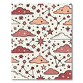 Celestial Dusty Rose Starry Night Rug