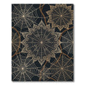 Golden Spiderweb Lace Medallion Rug