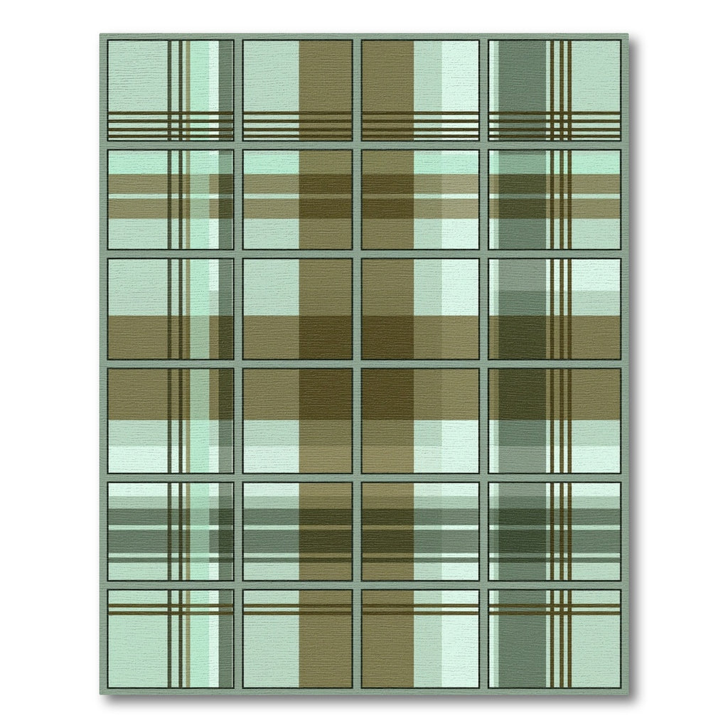 Sage and Olive Plaid Grid Rug