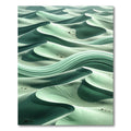 Serene Green Desert Dunes Landscape Rug