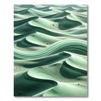 Serene Green Desert Dunes Landscape Rug