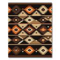 Navajo Orange Brown Geometric Diamond Rug