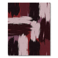 Bold Burgundy and Blush Abstract Brushstroke Rug