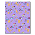 Playful Yellow Number Six Abstract Shapes Rug