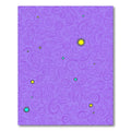 Purple Swirls with Yellow Stars Rug